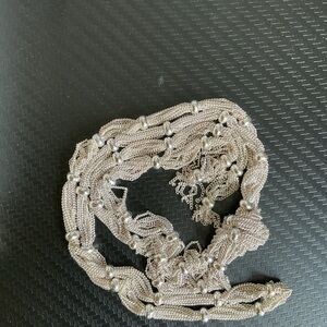 Silver type slinky Necklace